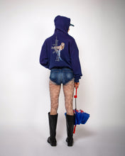 Load image into Gallery viewer, Pin-up Girl Blue Zip up
