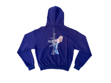 Load image into Gallery viewer, Pin-up Girl Blue Zip up
