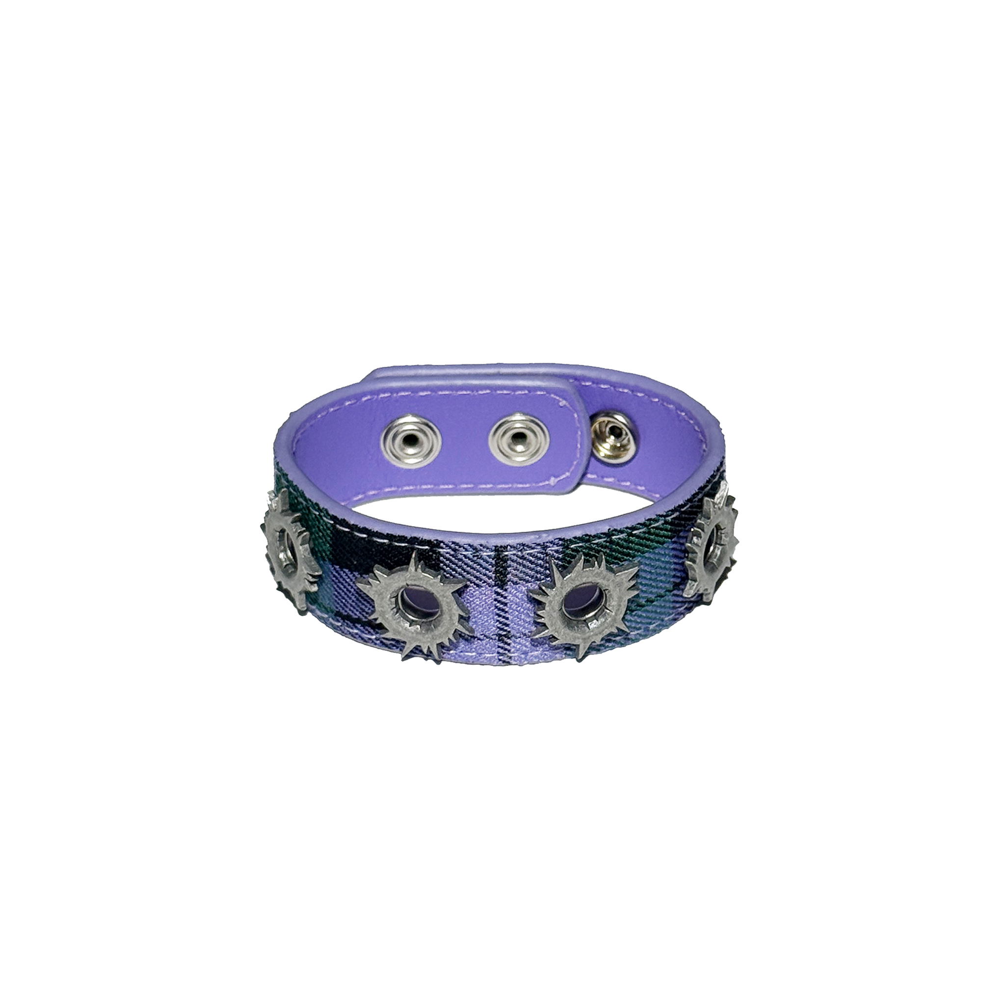 Romancatcher 25SS Pow Bracelet レオパート Pow Bracelet Purple Plaid – RomanCatcher