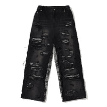 Load image into Gallery viewer, Destroyed Shadow Camo Baggy Denim
